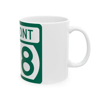 Vermont 128 (Vermont) (Road Sign) White Coffee Mug - Go Mug Yourself