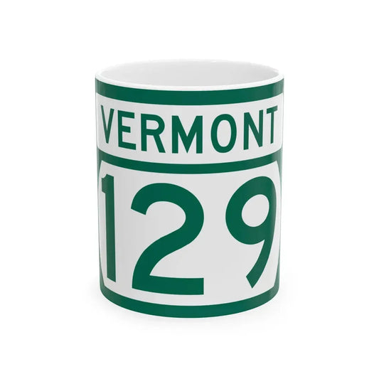 Vermont 129 (Vermont) (Road Sign) White Coffee Mug 11oz - Go Mug Yourself
