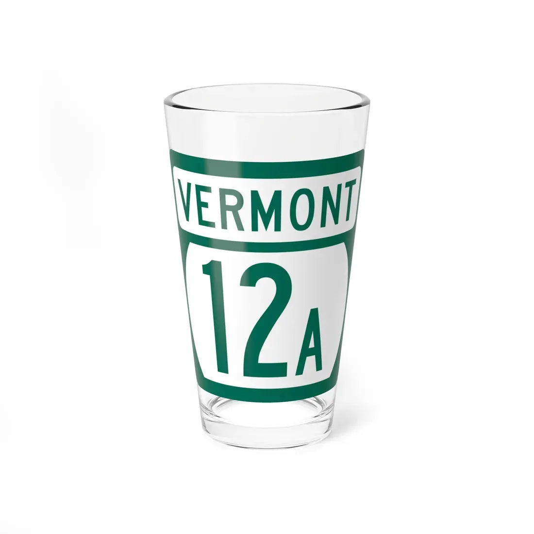 Vermont 12A (Vermont) (Road Sign) Pint Glass 16oz 16oz - Go Mug Yourself