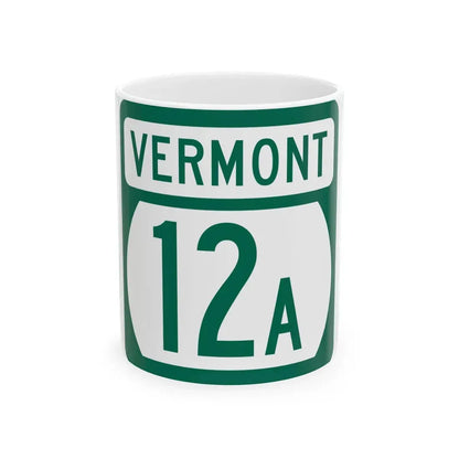 Vermont 12A (Vermont) (Road Sign) White Coffee Mug 11oz - Go Mug Yourself