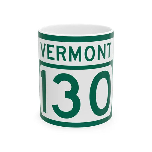Vermont 130 (Vermont) (Road Sign) White Coffee Mug 11oz - Go Mug Yourself