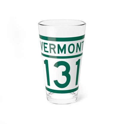 Vermont 131 (Vermont) (Road Sign) Pint Glass 16oz 16oz - Go Mug Yourself