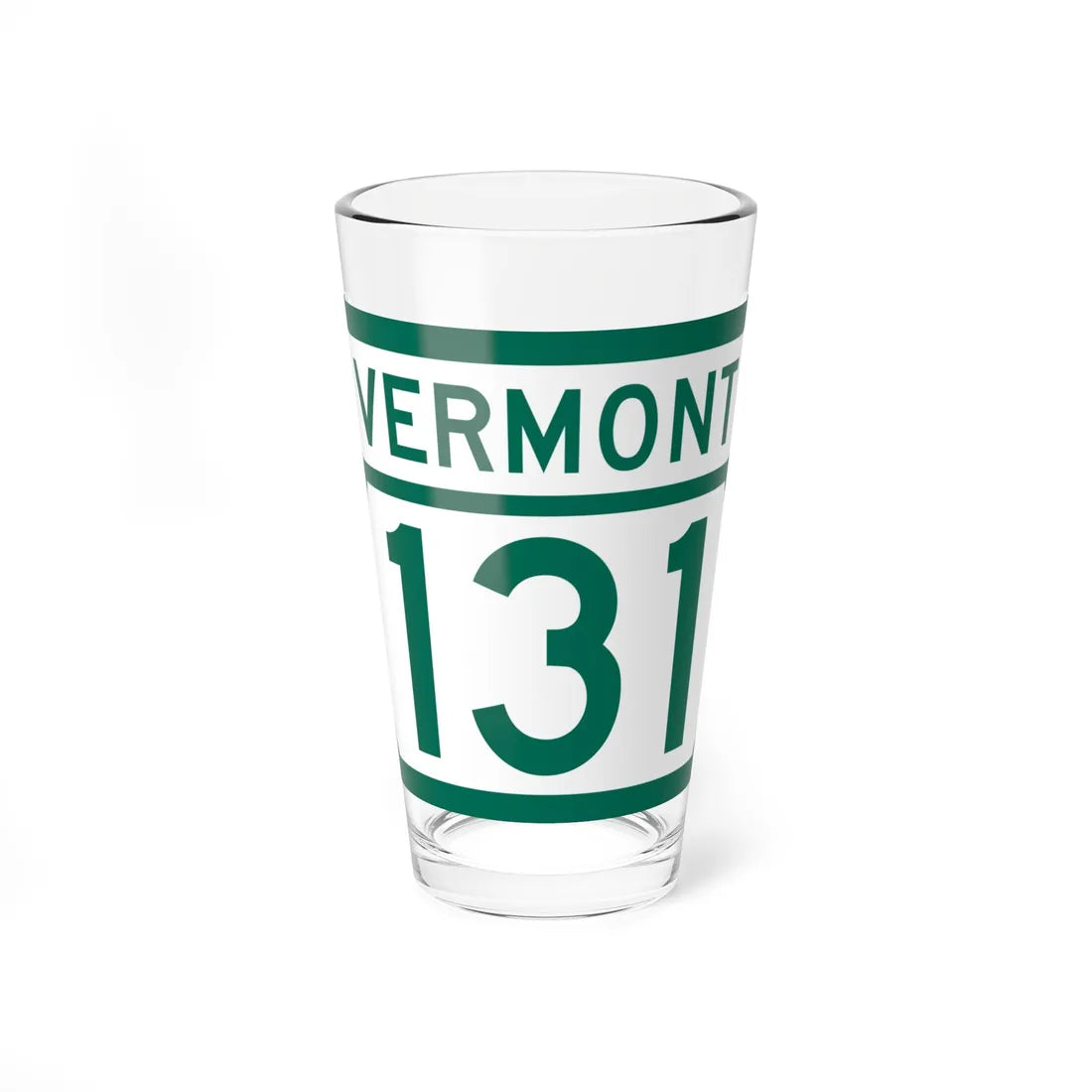 Vermont 131 (Vermont) (Road Sign) Pint Glss 16oz 16oz - Go Mug Yourself