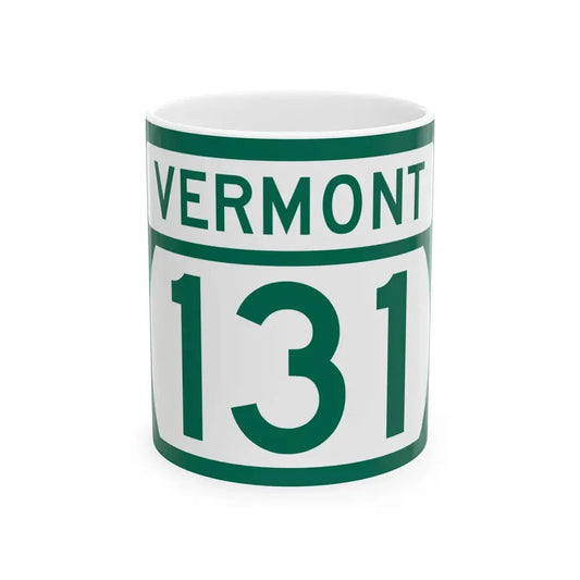 Vermont 131 (Vermont) (Road Sign) White Coffee Mug 11oz - Go Mug Yourself