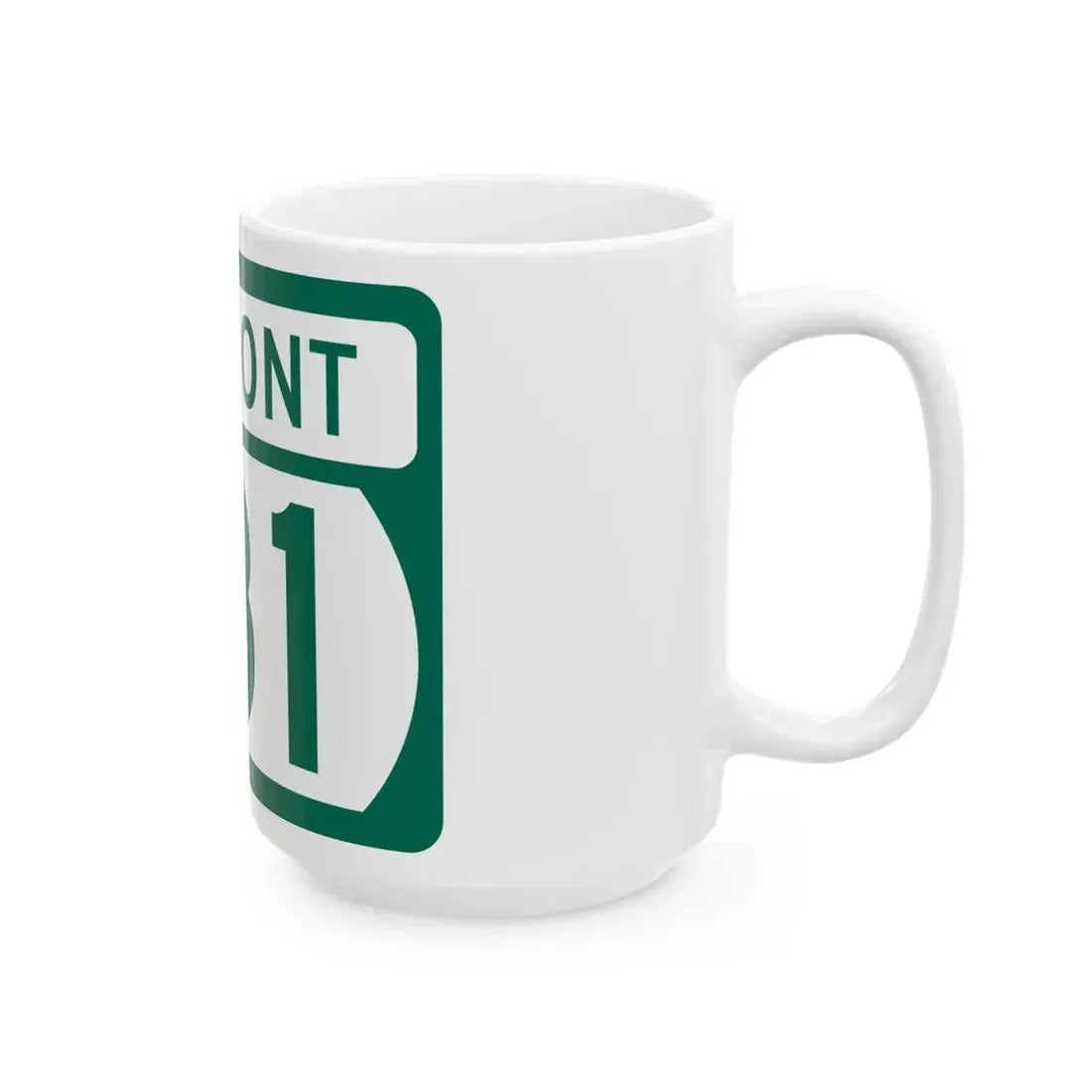 Vermont 131 (Vermont) (Road Sign) White Coffee Mug - Go Mug Yourself