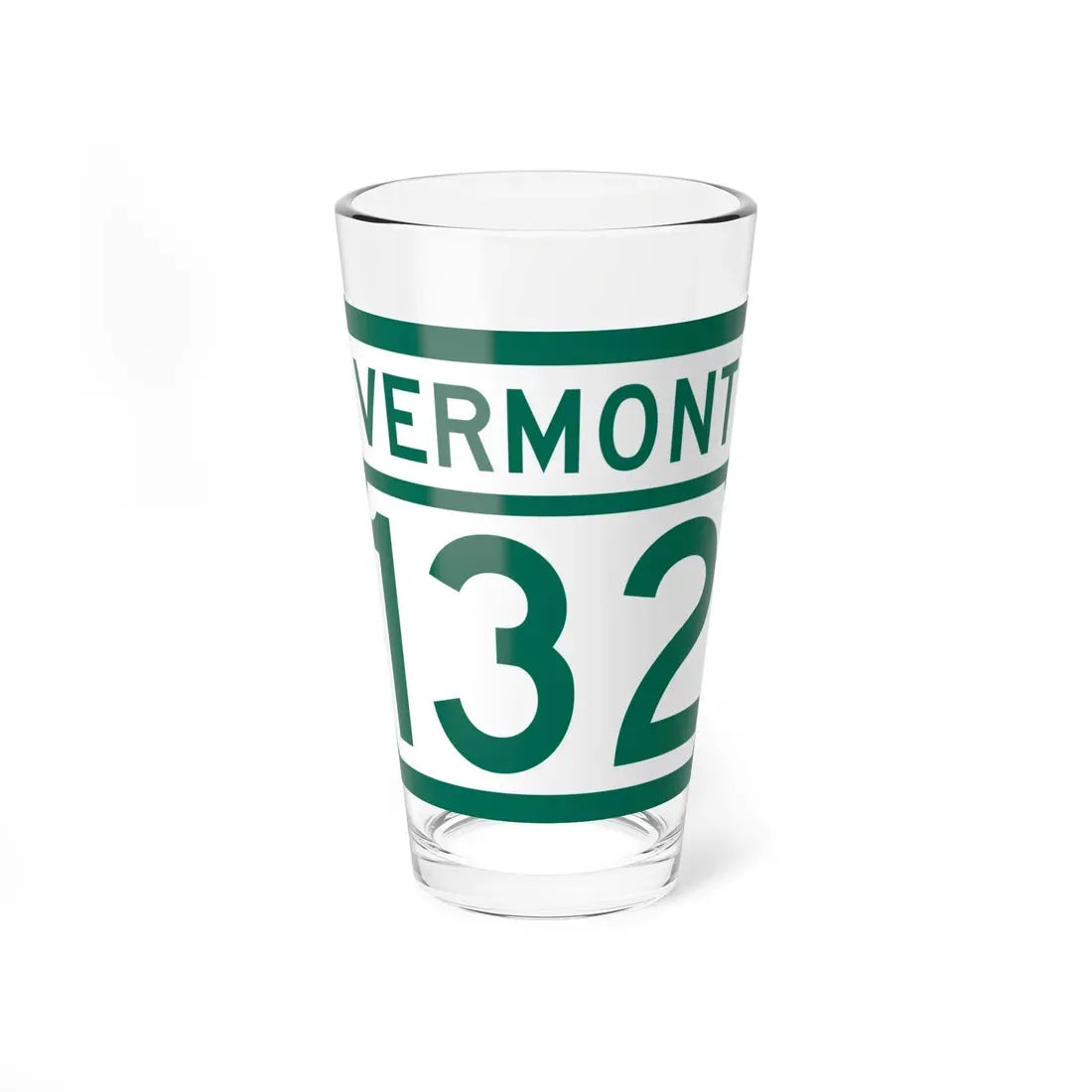 Vermont 132 (Vermont) (Road Sign) Pint Glass 16oz 16oz - Go Mug Yourself