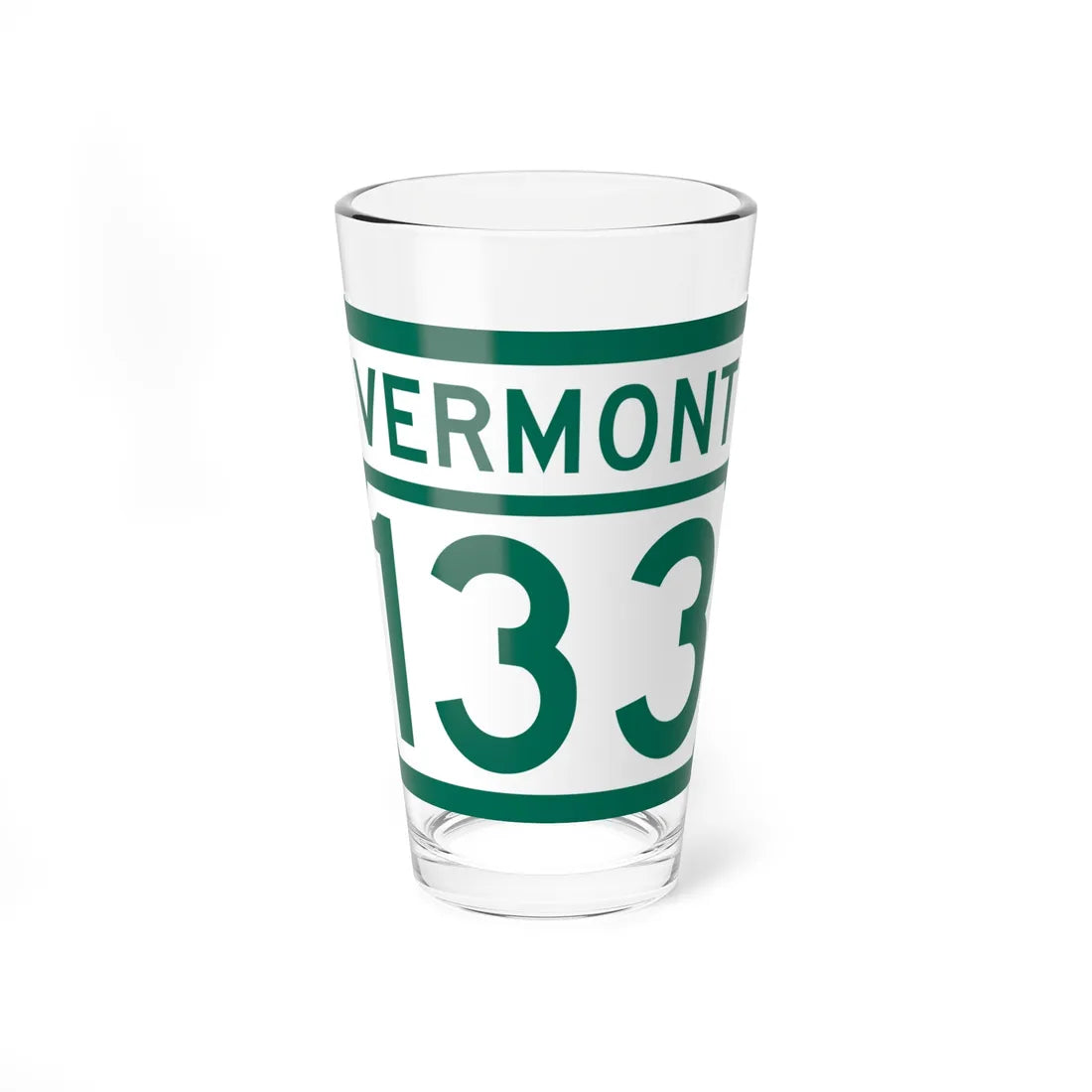Vermont 133 (Vermont) (Road Sign) Pint Glss 16oz 16oz - Go Mug Yourself