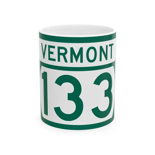 Vermont 133 (Vermont) (Road Sign) White Coffee Mug 11oz - Go Mug Yourself
