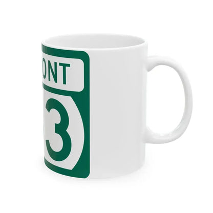 Vermont 133 (Vermont) (Road Sign) White Coffee Mug - Go Mug Yourself