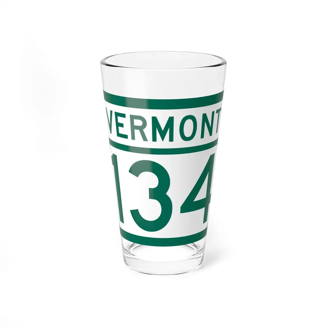 Vermont 134 (Vermont) (Road Sign) Pint Glass 16oz 16oz - Go Mug Yourself