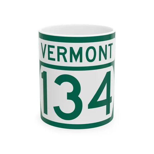Vermont 134 (Vermont) (Road Sign) White Coffee Mug 11oz - Go Mug Yourself