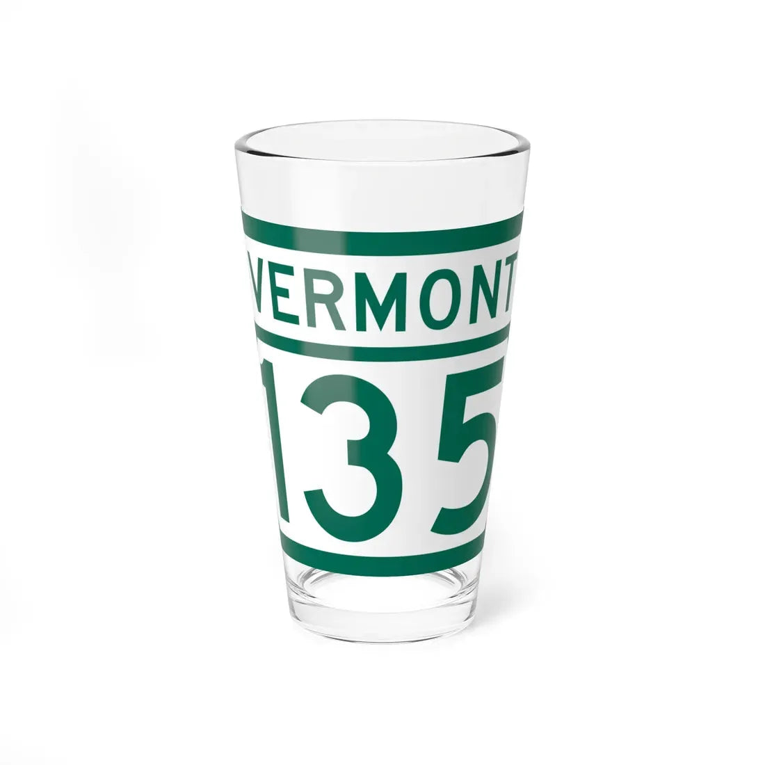 Vermont 135 (Vermont) (Road Sign) Pint Glass 16oz 16oz - Go Mug Yourself
