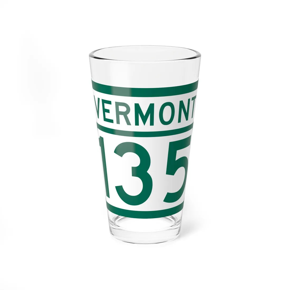 Vermont 135 (Vermont) (Road Sign) Pint Glss 16oz 16oz - Go Mug Yourself