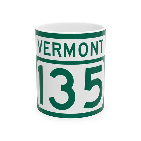 Vermont 135 (Vermont) (Road Sign) White Coffee Mug 11oz - Go Mug Yourself