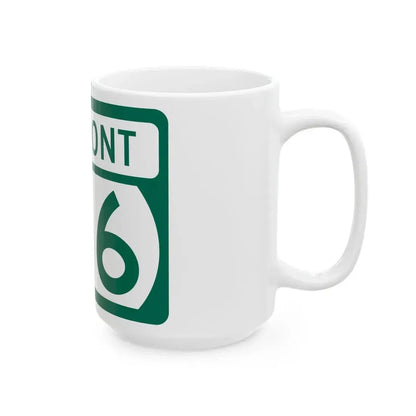 Vermont 136 (Vermont) (Road Sign) White Coffee Mug - Go Mug Yourself