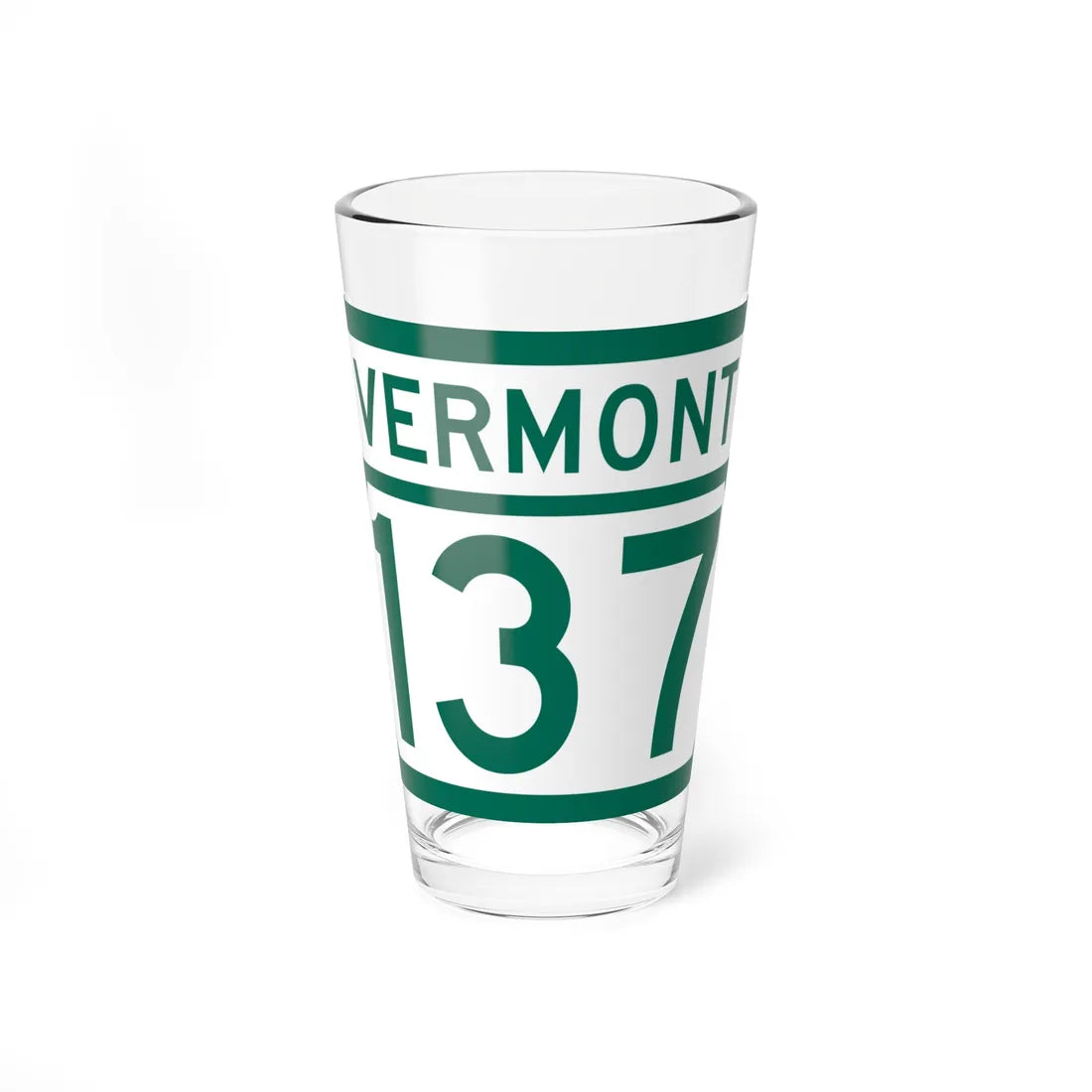 Vermont 137 (Vermont) (Road Sign) Pint Glss 16oz 16oz - Go Mug Yourself
