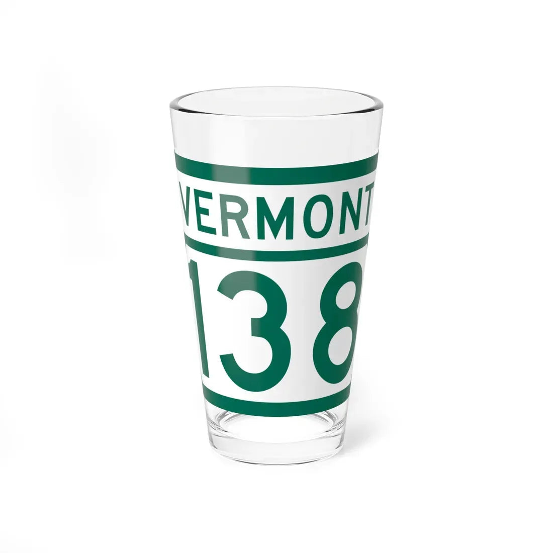 Vermont 138 (Vermont) (Road Sign) Pint Glass 16oz 16oz - Go Mug Yourself