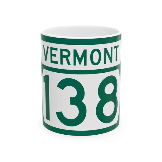 Vermont 138 (Vermont) (Road Sign) White Coffee Mug 11oz - Go Mug Yourself