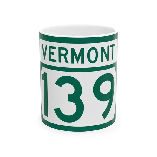 Vermont 139 (Vermont) (Road Sign) White Coffee Mug 11oz - Go Mug Yourself