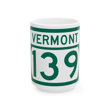 Vermont 139 (Vermont) (Road Sign) White Coffee Mug 15oz - Go Mug Yourself