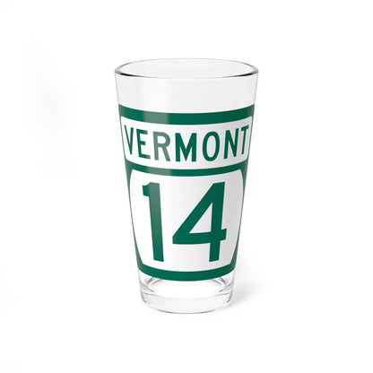 Vermont 14 (Vermont) (Road Sign) Pint Glass 16oz 16oz - Go Mug Yourself