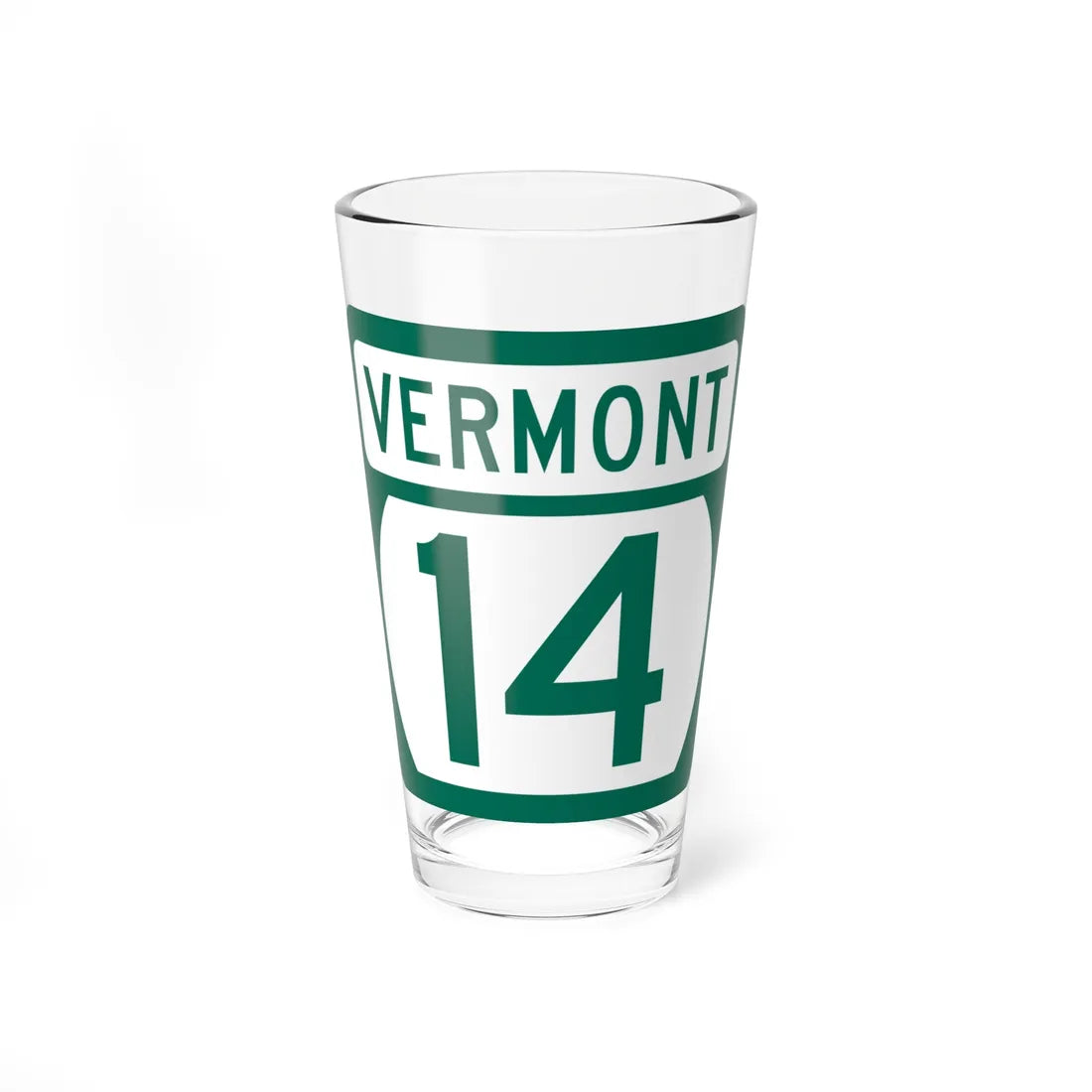 Vermont 14 (Vermont) (Road Sign) Pint Glss 16oz 16oz - Go Mug Yourself