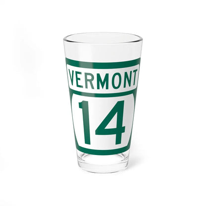 Vermont 14 (Vermont) (Road Sign) Pint Glss 16oz 16oz - Go Mug Yourself
