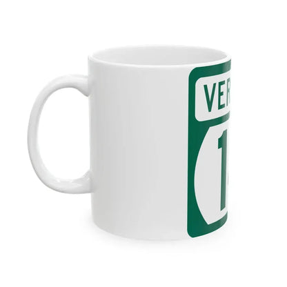 Vermont 14 (Vermont) (Road Sign) White Coffee Mug - Go Mug Yourself