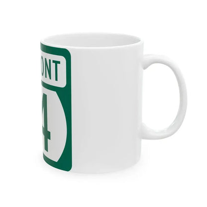 Vermont 14 (Vermont) (Road Sign) White Coffee Mug - Go Mug Yourself