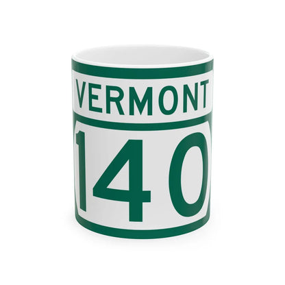 Vermont 140 (Vermont) (Road Sign) White Coffee Mug 11oz - Go Mug Yourself