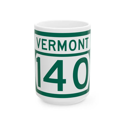 Vermont 140 (Vermont) (Road Sign) White Coffee Mug 15oz - Go Mug Yourself