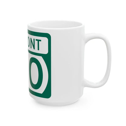 Vermont 140 (Vermont) (Road Sign) White Coffee Mug - Go Mug Yourself