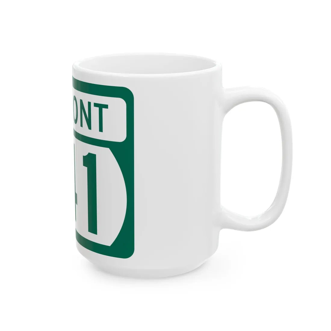 Vermont 141 (Vermont) (Road Sign) White Coffee Mug - Go Mug Yourself