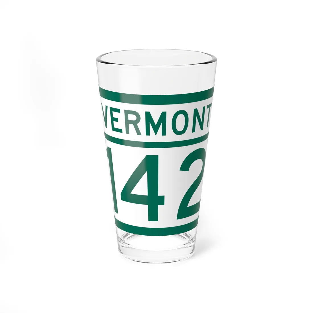 Vermont 142 (Vermont) (Road Sign) Pint Glss 16oz 16oz - Go Mug Yourself