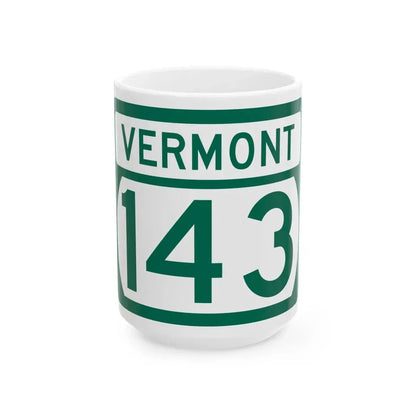Vermont 143 (Vermont) (Road Sign) White Coffee Mug 15oz - Go Mug Yourself
