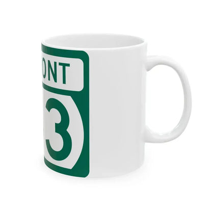 Vermont 143 (Vermont) (Road Sign) White Coffee Mug - Go Mug Yourself