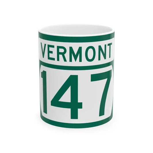 Vermont 147 (Vermont) (Road Sign) White Coffee Mug 11oz - Go Mug Yourself