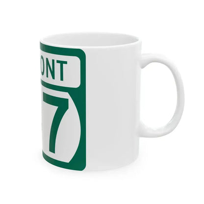 Vermont 147 (Vermont) (Road Sign) White Coffee Mug - Go Mug Yourself