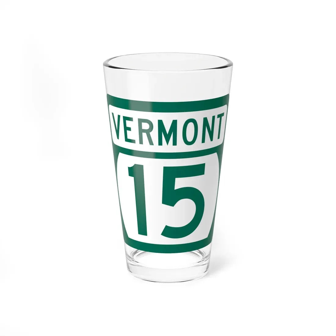 Vermont 15 (Vermont) (Road Sign) Pint Glass 16oz 16oz - Go Mug Yourself