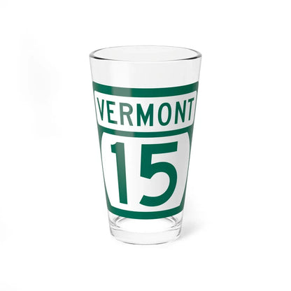Vermont 15 (Vermont) (Road Sign) Pint Glass 16oz 16oz - Go Mug Yourself