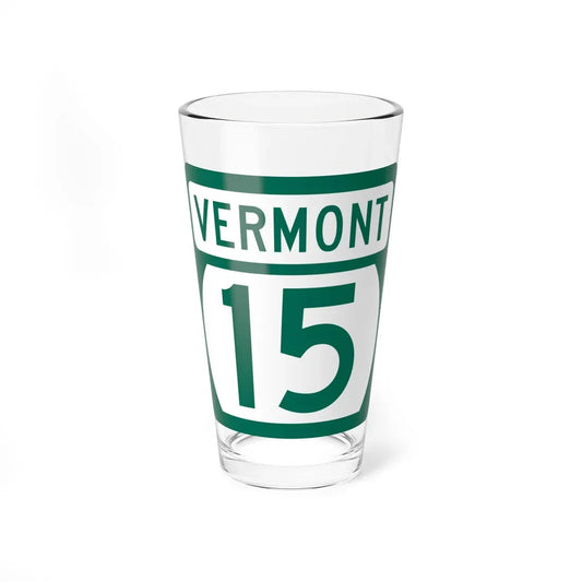 Vermont 15 (Vermont) (Road Sign) Pint Glass 16oz 16oz - Go Mug Yourself