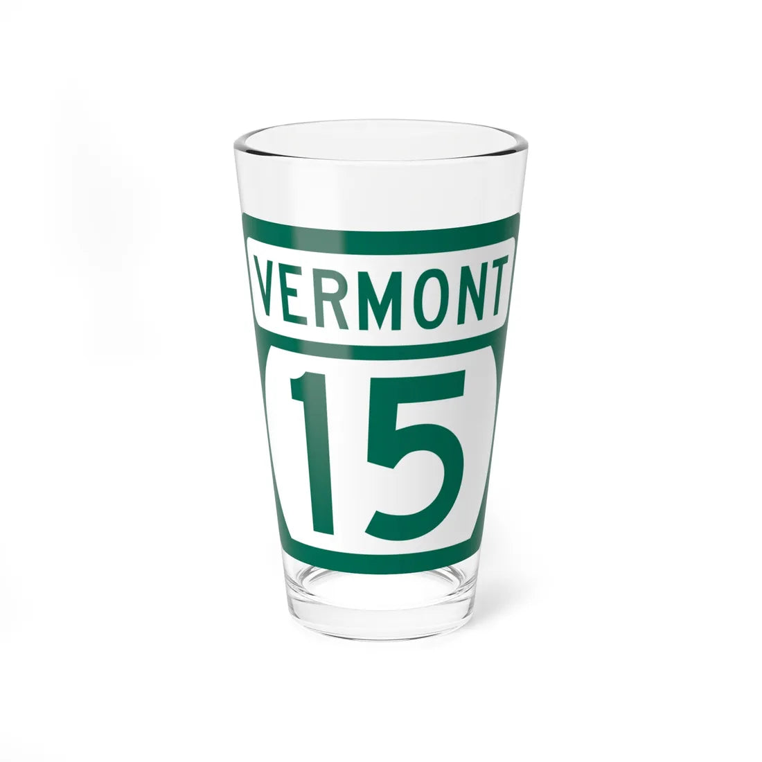 Vermont 15 (Vermont) (Road Sign) Pint Glss 16oz 16oz - Go Mug Yourself