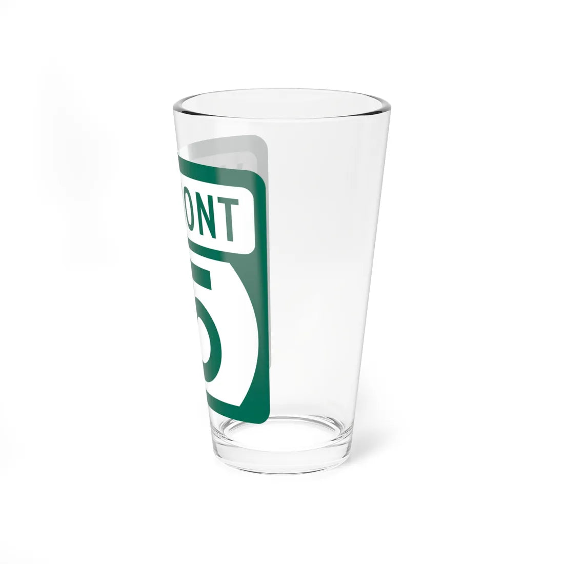 Vermont 15 (Vermont) (Road Sign) Pint Glss 16oz - Go Mug Yourself