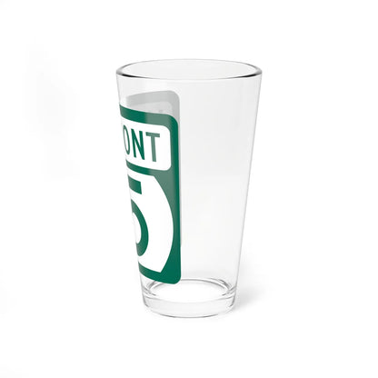 Vermont 15 (Vermont) (Road Sign) Pint Glss 16oz - Go Mug Yourself