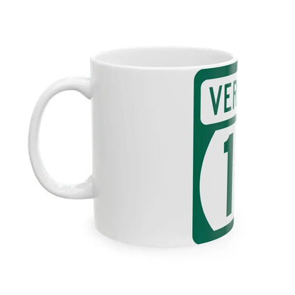 Vermont 15 (Vermont) (Road Sign) White Coffee Mug - Go Mug Yourself