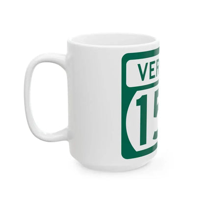 Vermont 153 (Vermont) (Road Sign) White Coffee Mug - Go Mug Yourself