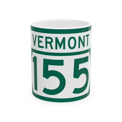 Vermont 155 (Vermont) (Road Sign) White Coffee Mug 11oz - Go Mug Yourself