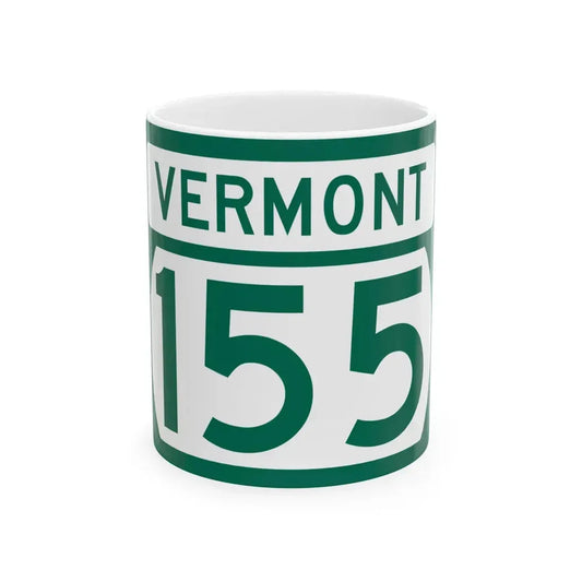 Vermont 155 (Vermont) (Road Sign) White Coffee Mug 11oz - Go Mug Yourself