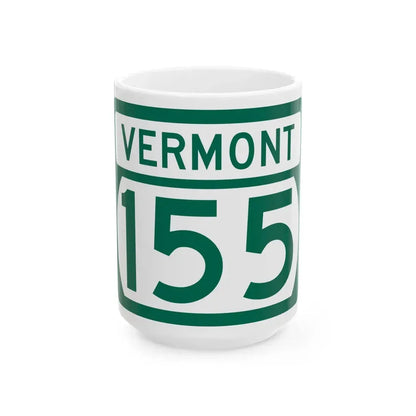 Vermont 155 (Vermont) (Road Sign) White Coffee Mug 15oz - Go Mug Yourself