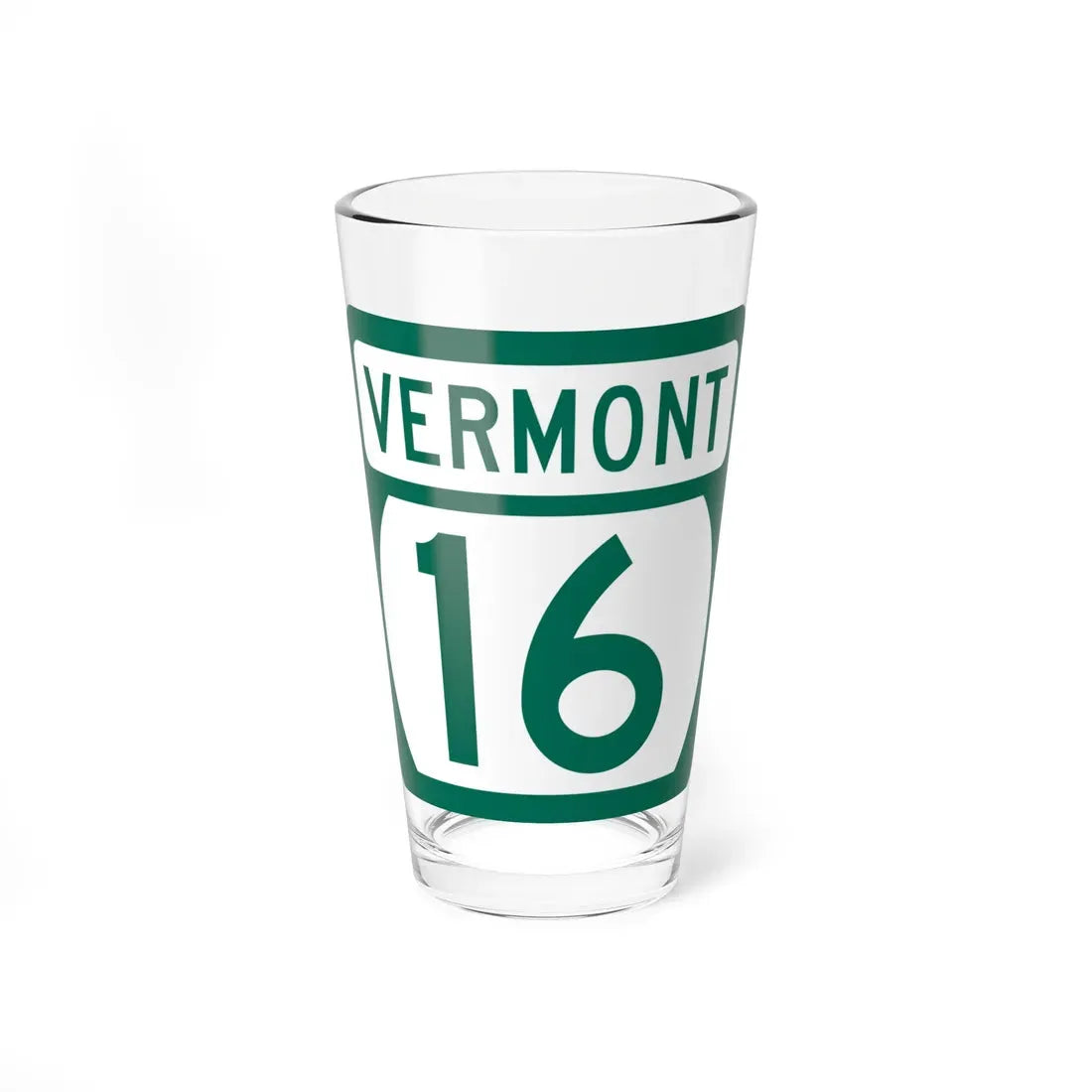 Vermont 16 (Vermont) (Road Sign) Pint Glass 16oz 16oz - Go Mug Yourself